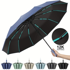 Không Thể Phá Vỡ 8K Xương Sườn Thiết Kế Cổ Điển Tự Động UV Mưa Ô Cao Cấp Bền Biểu Tượng Tùy Chỉnh Vòng Khóa Grip Paralalluvia Paraguas - Product Image 4