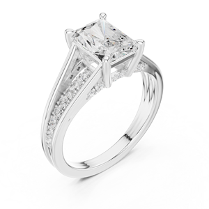 แหวนเพชรทองคำขาว 10Kt 14Kt 18Kt 22Kt เพชรเลี้ยงในห้องปฏิบัติการ สำหรับผู้หญิง เครื่องประดับหรูหรา สง่างาม เหมาะสำหรับงานหมั้น งานแต่งงาน ของขวัญวันครบรอบ แหวนหรูหรา - Product Image 4