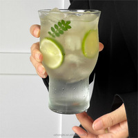 Tasse en verre de grande capacité de style américain de qualité supérieure conçue sur mesure pour le soda et l'eau pétillante Premium Verres en verre de qualité supérieure