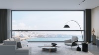 Ventana Abatible de Aluminio Inteligente y Personalizada con Aislamiento Acústico Superior y Control Automático para Villas de Alta Gama, Hogares y Oficinas