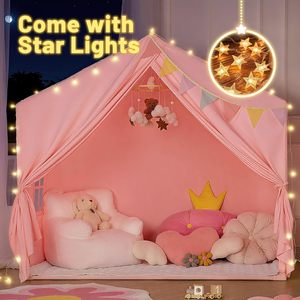 Grande tente pour enfants, maison de jeu pour bébé, tente de jeu pliable, château de princesse, tente de rêve pour chambre d'enfant, tente de princesse pour filles - Product Image 3