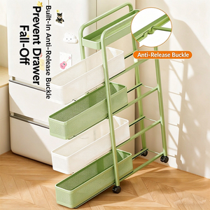 Carrito de Almacenamiento Rodante Estrecho para Cocina, Organizador Metálico de Múltiples Niveles, Carrito para Almacenamiento de Vegetales, para Cocina y Lateral de Electrodomésticos - Product Image 5