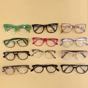 Assortiment de montures de lunettes optiques unisexes en acétate de <span class=keywords><strong>couleur</strong></span> unie, prêtes à être expédiées, pour lunettes de lecture - Product Image 1