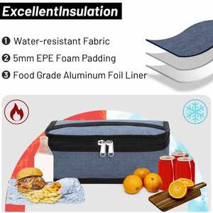 Black Cooler Bags With Logo Mini Lunch Bag for Kids Portable Thermal Insulated Cooler Bag - Product Image 2
