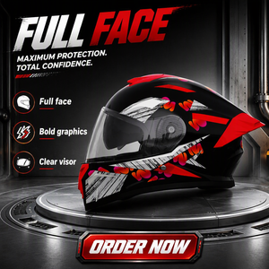 26 Cascos de Seguridad ABS Universales para Hombre y Mujer, Modelo Predator, Visera Doble, Cálidos para Todas las Estaciones, Diseño de Dibujos Animados, para Motocicleta - Product Image 6