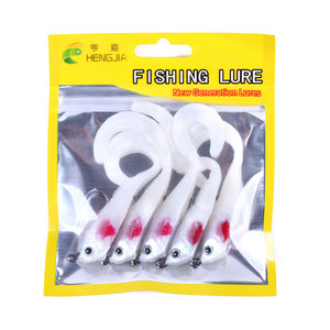 7cm 10g 5 pièces/sac chine pêche Silicone leurre noir vairon engrenage doux alose appâts de pêche brochet leurre plomb tête plombée basse pêche leurre - Product Image 3