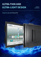 Pantalla táctil impermeable IP67 para exteriores 10,4 12 15 15,6 17 19 19,5 21,5 Monitor capacitivo de Marco abierto de 23,6 pulgadas Raspberry Pi