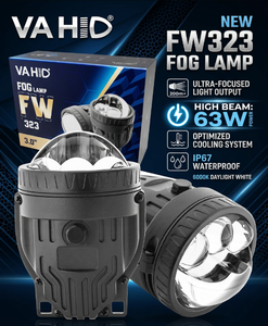 Phare antibrouillard à double faisceau VAHID Factory 63 Watts FW323, lentille de phare antibrouillard universelle <span class=keywords><strong>Bi</strong></span> LED pour Toyota, Honda, Ford, Nissan, Lada, Lexus - Product Image 1