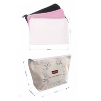 Étui à crayons en toile personnalisé avec fermeture éclair, sac de maquillage, sac de rangement