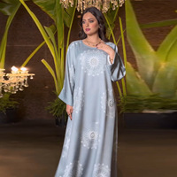 Dernier Nouveau Modèle Abaya Designs à Dubaï avec Pierres Travail Luxe Cristal Diamant Caftan Abaya 2024