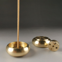 Cinq/trois trous Mini laiton fil poreux porte-prise d'encens support d'encens en métal accessoires de brûleur en cuivre pour ménage Zen