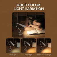 Lampe de table décorative moderne et créative, pliable, réglable, avec port USB, pour bureau d'étude, chevet, chambre et salon