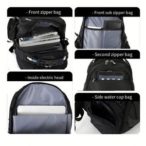 Mochila Impermeable para Portátil, Diseño Escolar, Universitario, para Herramientas, Negra, con Logotipo Personalizado, para Viajes - Product Image 3