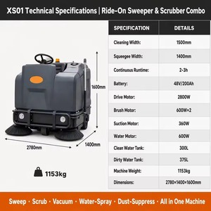 Machine de nettoyage et de lavage des sols XS01 tout-en-un, machine de nettoyage des sols durs et des tapis, nettoyeur de sols multifonction - Product Image 3