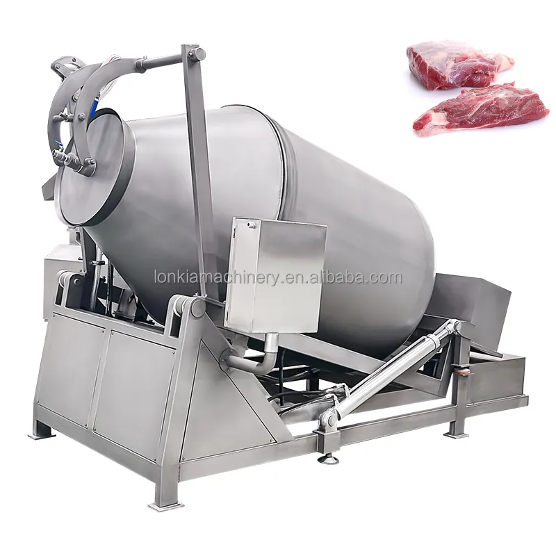 LONKIA stainless steel 2500l massage meat chicken beef rolling Automatic hydraulic vacuum tumbler