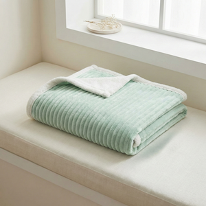 Manta de terciopelo suave con tacto de sherpa |   Forro polar acanalado de franela |   Manta de Felpa Súper Cálida y Suave |   Lote al por Mayor para Hoteles - Product Image 1