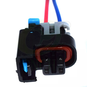 2วิธี multec คลิปหัวฉีดน้ำมันเชื้อเพลิง pigtail เทียมแบบสากลสำหรับ GM Saturn Hummer GMC 1P1575 PT2135 575356 - Product Image 2