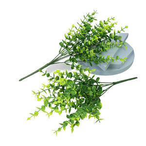 Ramo de Eucalipto Artificial de 35 cm, Plástico Verde, Decoración Interior para el Hogar u Oficina, Regalo - Product Image 2