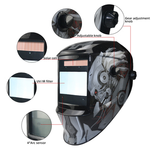 Máscara de Soldadura con Sensor de Arco Grande DIN5-DIN13, Oscurecimiento Automático Solar, TIG MIG MMA, Color Real, para Soldadura y Esmerilado - Product Image 3