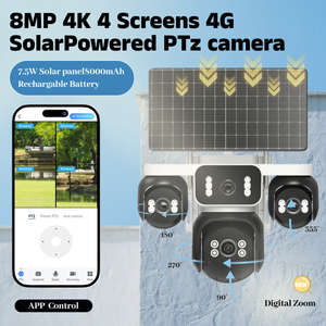 AOV Clignotant <span class=keywords><strong>Caméra</strong></span> Panneau Solaire 8mp Batteries 4G Sim Caméras Ai <span class=keywords><strong>Caméra</strong></span> de Sécurité Détection Humaine Suivi Smart Ptz <span class=keywords><strong>Extérieur</strong></span> - Product Image 6