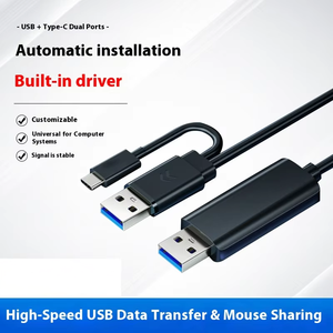 USB 3.0 mâle mâle câble sans pilote ordinateur portable/ordinateur <span class=keywords><strong>de</strong></span> bureau transfert <span class=keywords><strong>de</strong></span> données copie <span class=keywords><strong>partage</strong></span> souris/clavier <span class=keywords><strong>connexion</strong></span> 1.5m Stock - Product Image 4