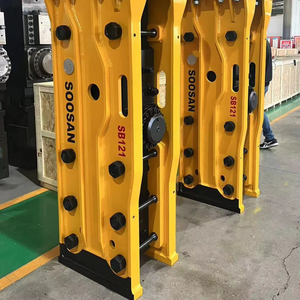 Martillo Hidráulico de Tipo Abierto SOOSAN para Excavadoras de 28T-35T Toneladas, Cincel de 155mm, Amarillo, 1 Año de Garantía, Shandong - Product Image 1