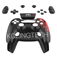 Coque avant et arrière pour manette PS5, remplacement DIY, coque personnalisée, motif araignée, plaque frontale pour manette PS5