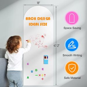 Papel Tapiz de Pizarra Blanca Autoadhesivo, Adhesivo Removible para Pared, Pizarra Magnética para Niños - Product Image 1