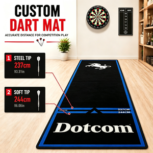 Direkt vom Hersteller: Robuste Rutschfeste Dartmatte mit Präzisionswurflinien, Anpassbare Bodenmatte für Profispieler - Product Image 1