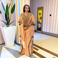 Nouvelle Robe Abaya Musulmane Africaine pour Femme, Tendance, Grande Taille, Ample, Décontractée, Imprimée, Diamants Étincelants, Élégante, Style Moyen-Oriental