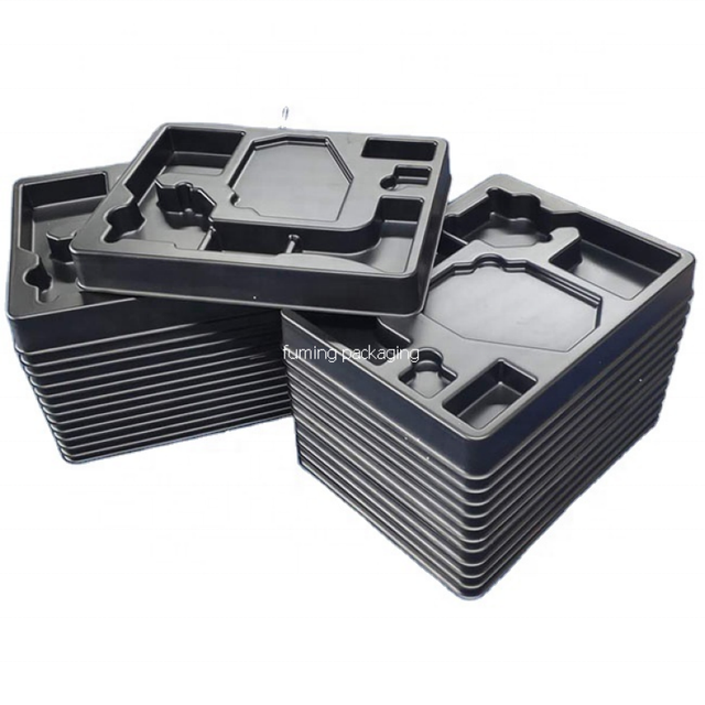 Customized Transparent Black ESD Anti-static Blister Tray for Consumer Electronics & Earphone Packaging