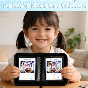 Classeur de cartes à collectionner personnalisé avec impression, 1 pochette, mini classeur noir avec pochettes amovibles pour 80 cartes - Product Image 6