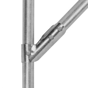 Accessoires pour serres agricoles : Petite pince bec de canard argentée pour tube circulaire, raccord en acier galvanisé, attache de tuyau, garantie 3 ans - Product Image 2