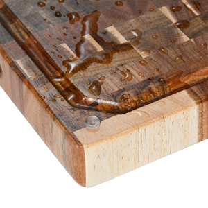 Plato de charcutería de madera rectangular personalizado Youlike, tabla de cortar de madera de Acacia de grano de extremo de cocina - Product Image 6