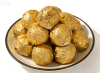 Goldene Schokoladenkugeln Gefüllte Snacks Schokolade für Blumensträuße Blumenverpackung Zwischenmahlzeiten