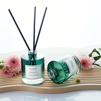 Flacons ronds de diffuseur de parfum en verre vide dégradé de 100ml pour le bureau à domicile pour la chambre Bouteille en verre fraîche avec boîte d'emballage
