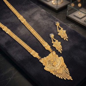 Venta al por mayor que forma 14K 18K 24K chapado en oro joyería larga, collares de moda, joyería de diseño tradicional, joyería llena de oro de latón - Product Image 1