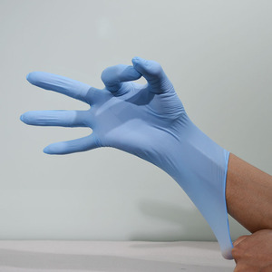 Malaysia Disposable Nitrile Gloves Powder Free <b>S</b>/M/L/XL <b>9</b> Inch Length 24cm Latex Free 6mil Thickness Touchscreen Waterproof - Product Image 5