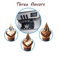 Machine à glace molle commerciale 2600W à double bac, pour desserts glacés, idéale pour restaurants et traiteurs