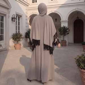 Loriya 2026 Ultimo Modello di Abaya in Stile Dubai con Design in Pizzo, Set Due Pezzi, Abito Musulmano da Donna con Hijab, Abbigliamento Islamico - Product Image 4