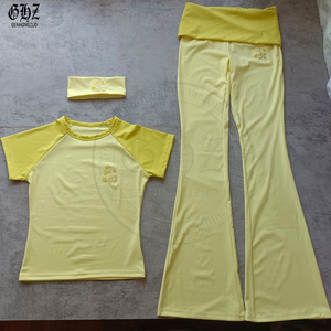 Clothing Manufacturers Custom LOGO Raglan Short Sleeve Shirt <strong>Women</strong> Tops and Fold Over Capri Pants 2 Piece Lounge <strong>Women</strong> <strong>s</strong> <strong>Sets</strong> - Product Image 5