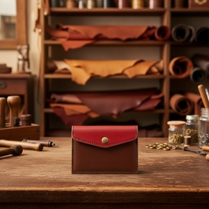 Vintage Open <b>RFID</b> <b>Blocking</b> Short <b>Wallet</b> Men's Genuine Cow Leather Coin Purse Retro Simple Portable Card Holder Nylon Lining - Product Image 3