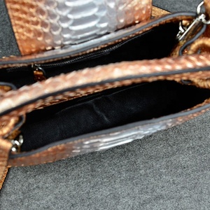 Tùy Chỉnh Thiết Kế Rắn Da Tote Túi Mô Hình Động Vật Da Túi Phụ Nữ Thương Hiệu Tên Ví Phụ Nữ Sang Trọng Túi Vàng 1 PC Python - Product Image 6