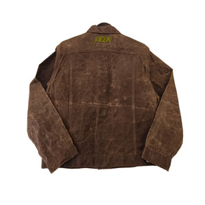 แจ็คเก็ตยีนส์มอเตอร์ไซค์ผู้ชายแบบลำลอง OEM/ODM ดีไซน์เนอร์ติดกระดุม คอตั้ง ทรงเข้ารูป แขนยาว กันน้ำ สีพื้น - Product Image 2