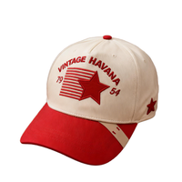 Casquettes de baseball structurées à 5 panneaux en tissu éponge personnalisé avec logo brodé, visière légèrement incurvée, motifs lettres et nœuds