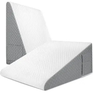 Memory Foam Top Bed Wedge Pillow Triangle Pillow For Helps With Acid Reflux And Gerds