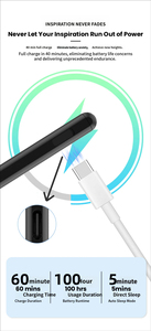 ปากกาสไตลัส USI 2.0 สำหรับ Chromebook ปากกาดิจิตอลแบบ Capacitive รองรับแรงกด 4096 ระดับ รองรับการเอียง ชาร์จผ่านพอร์ต Type-C ขายส่ง - Product Image 6