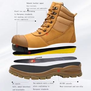 Wholesale DSYX G1121-30 High Quality Unisex <b>Safety</b> Hiking <b>Boots</b> Lightweight Anti-slip Composite Toe Breathable Waterproof Shock - Product Image 6