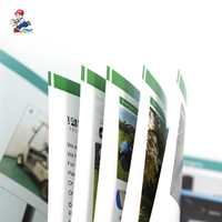 Profil d'entreprise personnalisé avec reliure agrafée, papier sans bois et dorure argentée pour guide d'utilisation