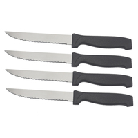 Couteau de cuisine de qualité à faible quantité minimale de commande en acier inoxydable 3CR13 4.5 pouces lame PP poignée couteau à Steak